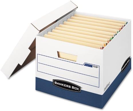Amazon.com: Bankers Box Classic Storage File Box - Letter/Legal, White ...