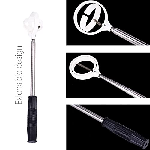 Golf Ball Retriever, Practical Stainless Steel Golf Ball Pick-Up Device Golf Retriever Accessory(White) #TOP28