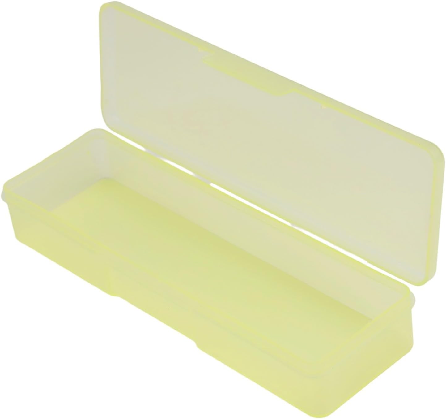 Nail Tool Storage Box Colorful Rectangle Plastic Nail Storage Box Organizer for Salons and Home(yellow)
