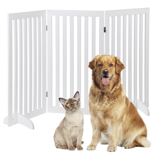 36" Freestanding 3-Panel Dog Gate