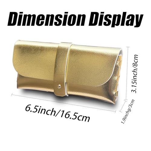 Image of Glasses storage bag Travel sunglasses myopia glasses storage bag Fashion leather storage bag