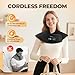Neck and Shoulder Heating Pad Cordless for Pain Relief, Heated Neck and Shoulder Wrap Electric Warmer Pads