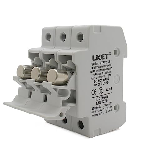 Porte-fusible parallèle 3P 1000V DC pour sécuriser les panneaux solaires isolés