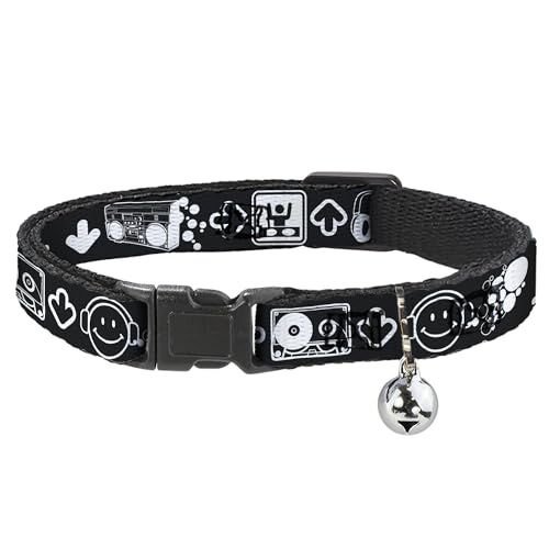 Collar para gato Buckle-Down con diseño de música ajustable de 20 a 30 cm 2