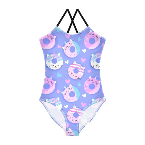 Image of Girls one Piece Swimsuit Summer UPF 50+ Quick Dry Beach Bathing Suit with Straps Swimwear 3-10 Years