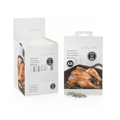 Bolsas Horno 48, Bolsas para usar en el Horno, Bolsas Horno Asar Pavo, Pollo, Carne, Verduras, Pollo. Bolsa para Horno Asar Pescado, Bolsas para Papillote, Bolsas Horno Cocinar. Receta QR