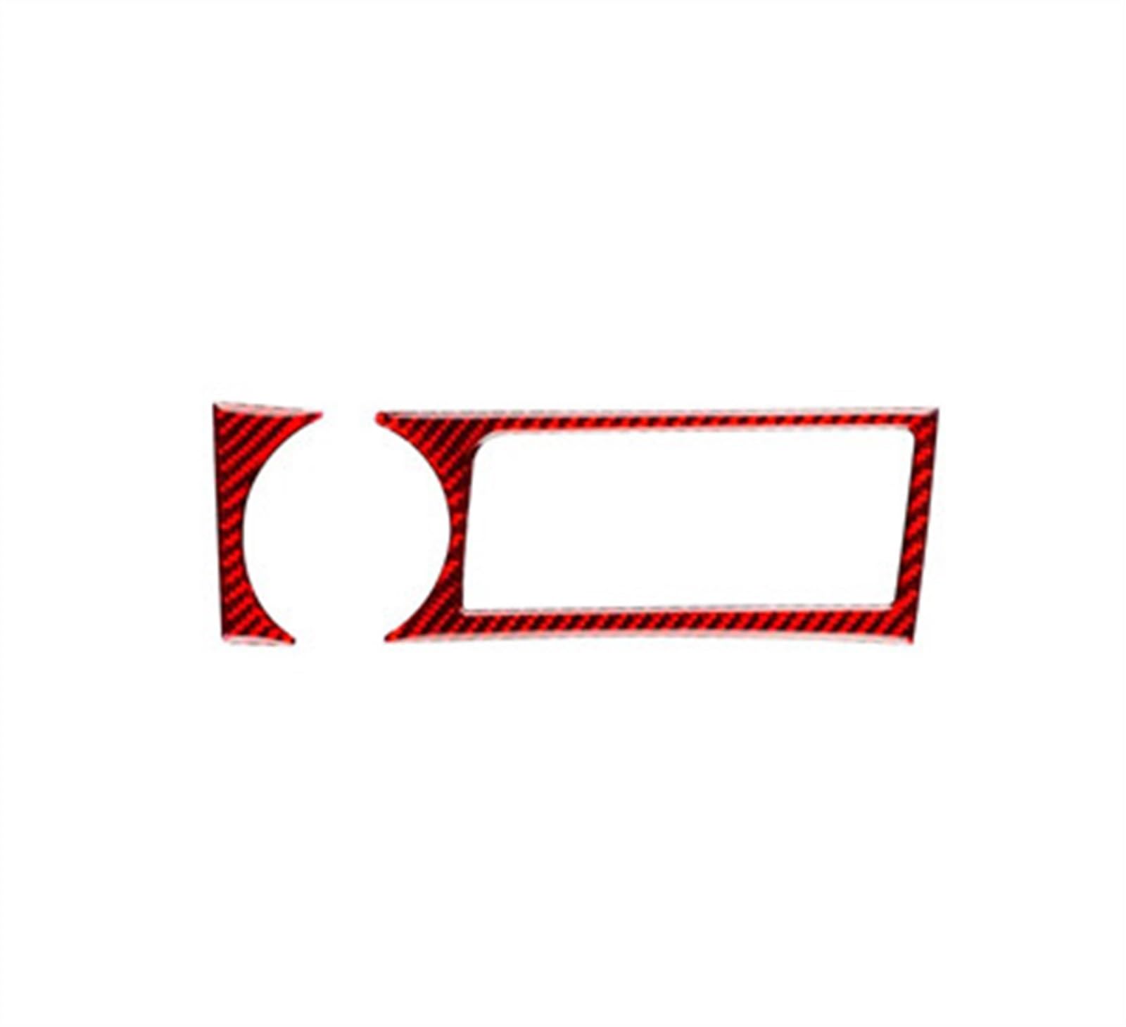 Real Carbon Fiber Car Interior Start Stop Button Frame Centra Trim Sticker for Subaru BRZ 2012-2020 Anti-dust(Red Carbon)