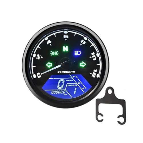 �I�h���[�^�[ �I�[�g�o�C�p�Q�[�W�p�l�� �X�s�[�h���[�^�[ 0-199MPH KM/H ODO �^�R���[�^�[ 12000RPM �M�A�C���W�P�[�^�[ �A���[�����C�g�f�B�X�v���C�t�� 12V�p