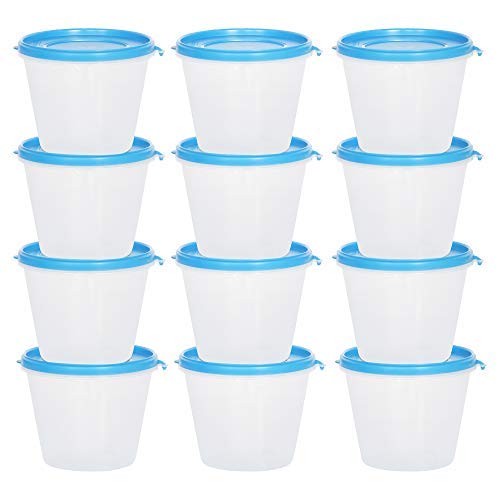 Image of Cutting EDGE Nesterware 1000ml Stackable Food Container (Set of 12, Blue) | BPA-free plastic, stackable design, leak-proof, kitchen storage, pantry, fridge, meal prep, reusable, travel use