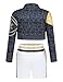 Girls 3 Piece Idol Singer Rumi Costume Kids Golden Set with Star Emblem Chain Graphic Demon Cosplay Hunters Costume for Kids Halloween Costumes Performance EN089L