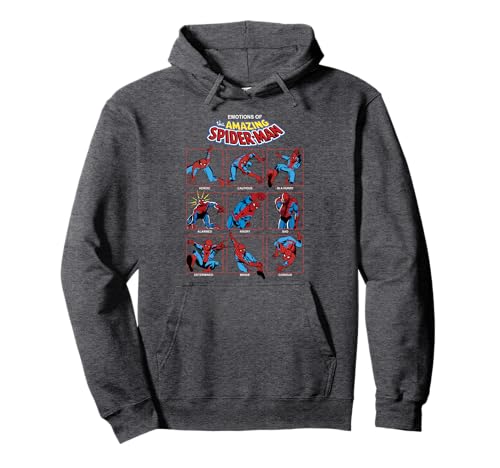 Sweat Spider-Man homme pull à capuche imprimé Marvel Classic Expressions Grid noir