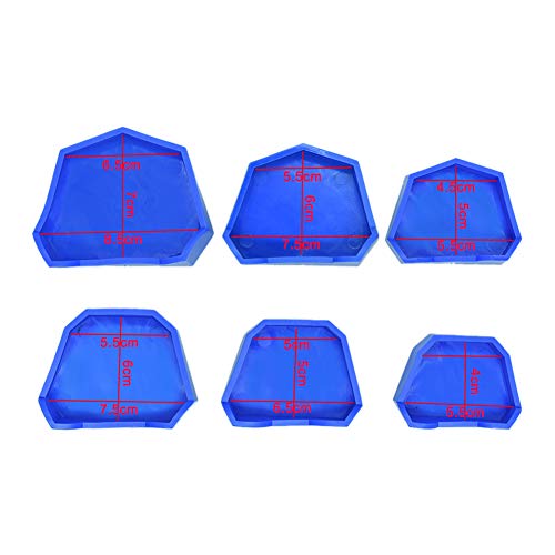 Oral Dentistry Dental Lab Model Former Base Molds Blue Color (6 Pcs/Pack)