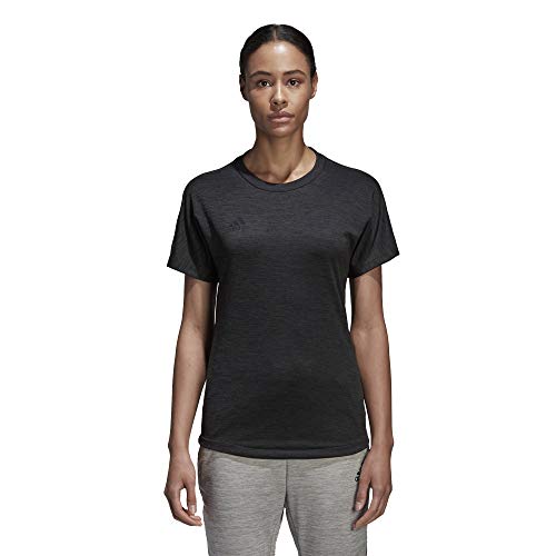 adidas Women's Tango Terry Jersey T-Shirt (Black, Small)