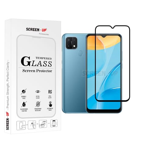 Image of ScreenUp Tempered Glass For Oppo A35 - Ultra Clear, 9H Scratch Resistant, Full Coverage, Easy Install Screen Protector