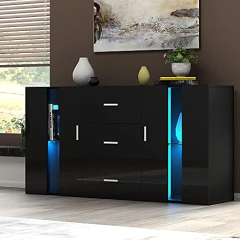 Panana Modern Sideboard with LED Lighting Cover