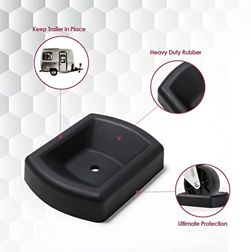 Leoray Jack Wheel Chock, Reinforced Rubber Jack Caster Wheel Dock For Caravans And Trailers #TOP2