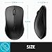 Rapoo 1680 Silent Wireless Mouse, 2.4GHz Cordless Mouse with USB Receiver, 1K DPI, 3 Buttons Computer Mouse with 12M Battery Life, Ambidextrous Computer Mice for PC/Tablet/Laptop, Black