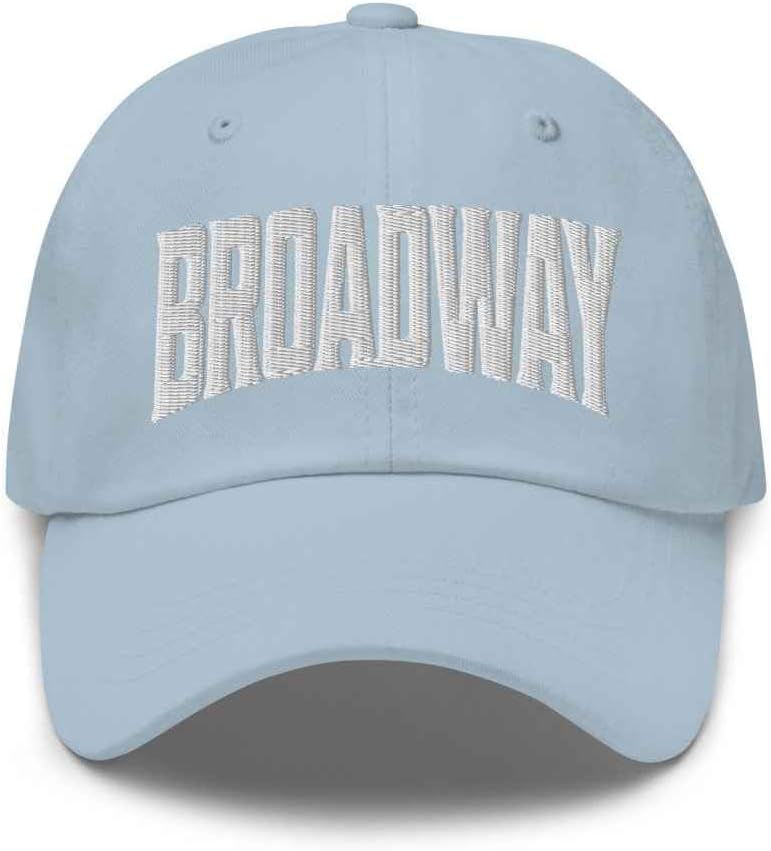Broadway Baseball Cap Broadway Dad Hat New Jersey NJ Hat Embroidered Souvenir