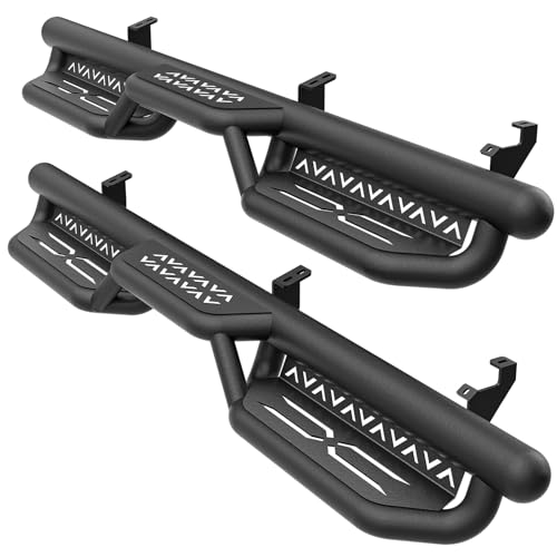 OBNAUX Running Boards Two Stairs Design Side Steps Compatible with