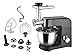 Produktbild Aifeel Küchenmaschine - 1500W 7 in 1 Multifunktions Küchenmischer mit 5,5L Schüssel, Durchlaufschnitzler, Wurstfüllung und Pasta Zubehör - 8 Geschwindigkeiten und LED-Anzeige - Schwarz