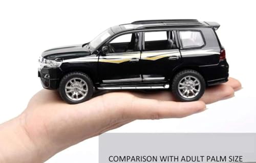 Image of Kids Toy car Playsets 1:32 Lcruiser Diecast Metal Car for Kids Pull Back Cars with 4 Openable Doors Light and Musical Sound (Multi)