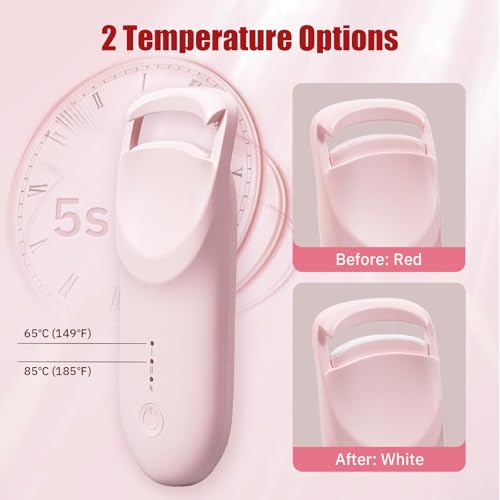 Recourbe-cils électrique chauffant rose Mini Lash rechargeable USB