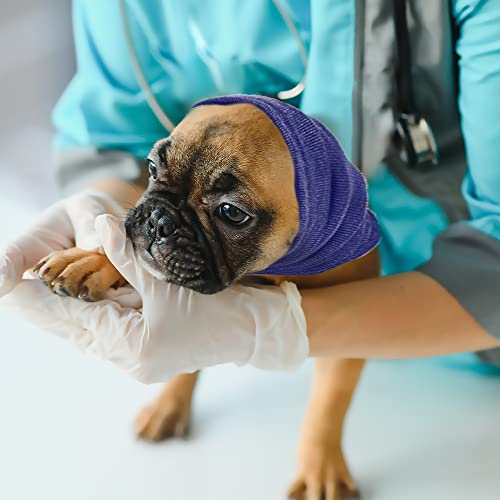 Simena No Flap Ear Wraps For Dogs, Stretchy Dog Ear Muffs, Dog Ear Cover Against Stressing Effect Of Loud Noise, Head Wrap To Keep Your Dogs Ears Warm (Large (18-30" X 10"), Blue) #TOP6