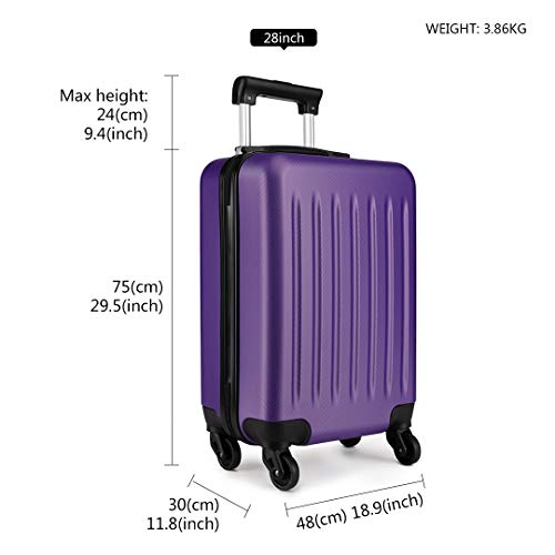 Kono 19 Inch Harde Shell Hand Bagage Koffers met 4 Spinner Wielen Lichtgewicht Cabine Carry-on Kleine - Image 3