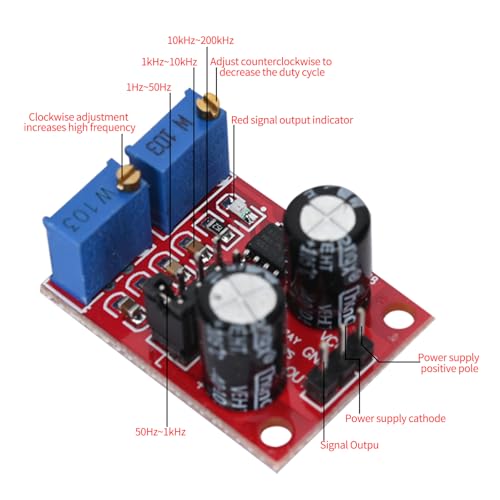Image of Podazz 5 pcs NE555 Pulse Frequency Duty Cycle Square Wave Signal Generator Stepper Motor Driver