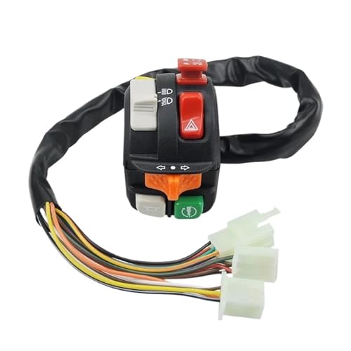 Interrupteur de moto universel 22mm résistant à l'eau pour guidon