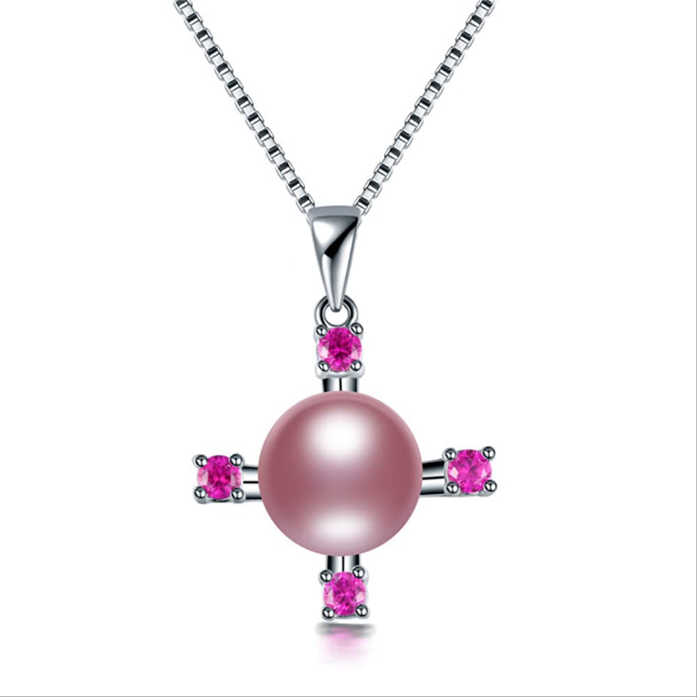 Collier de perles d'eau douce véritables et croix zircon pour en finir avec les bijoux ternes