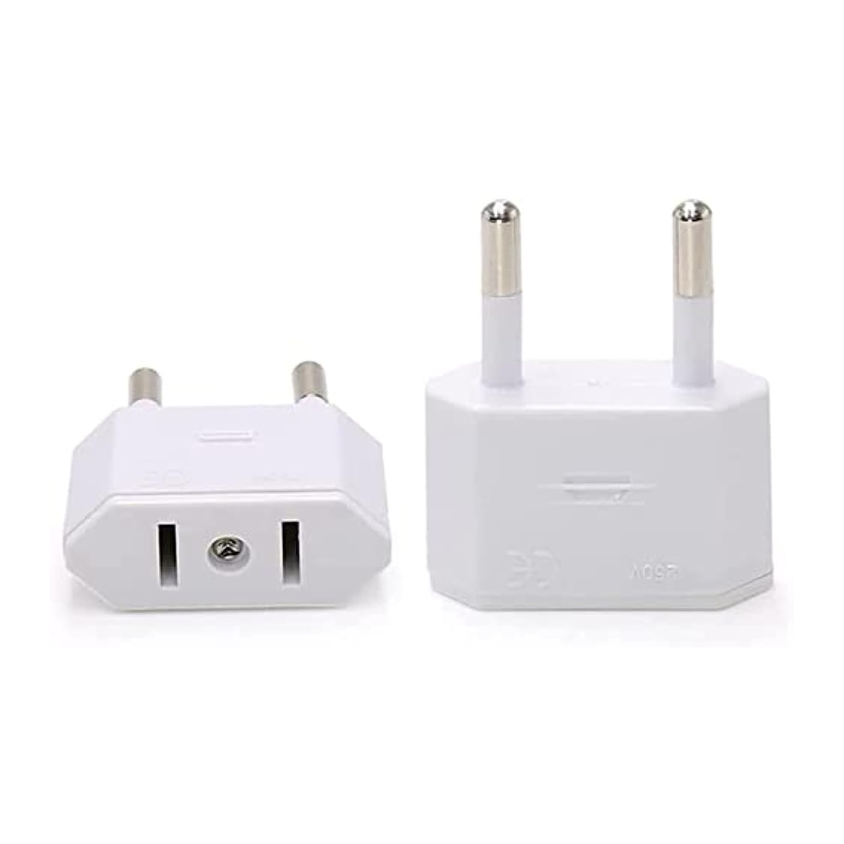 2個セット 海外変換プラグ Cタイプ 旅行用 変換器 ヨーロッパ 変換プラグ コンセント変換 電源変換アダプター 韓国 イタリア スペイン ドイツ ベトナム オーストリアヨーロッパなどの国に対応 海外旅行用 電源変換プラグ 小型で持ち運びに便利 (ホワイト,2個セット)