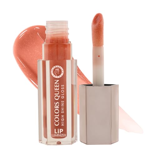 Image of Colors Queen Lip Luminizer Gloss | Non-Sticky & High Shine Glossy Finish | Gives Fuller Lip Effect & Extra Hydration | Long Lasting Lip Gloss for Women Enriched with Shea Butter (Brown Suger, 9ml)