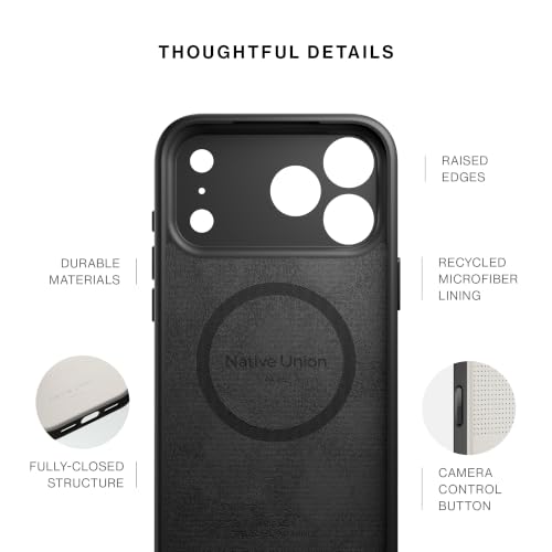 Image of Native Union Active Case - MagSafe Compatible with Built-in Magnets - 10ft / 3m Drop Protection - Rugged Yet Slim Design - Recycled Materials - Camera Control Button for iPhone 18 Pro Max (Sandstone)