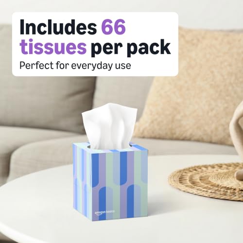 Image of Amazon Basics Ultra 3-Ply Facial Tissue, 66 Count (Pack of 1) (Previously Presto!)
