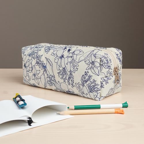 Image of Carry bloom Pencil Pouch Cute Pencil Case for Girls Aesthetic Pencil Bag with Zipper Pen Cases School Supplies Makeup Bag