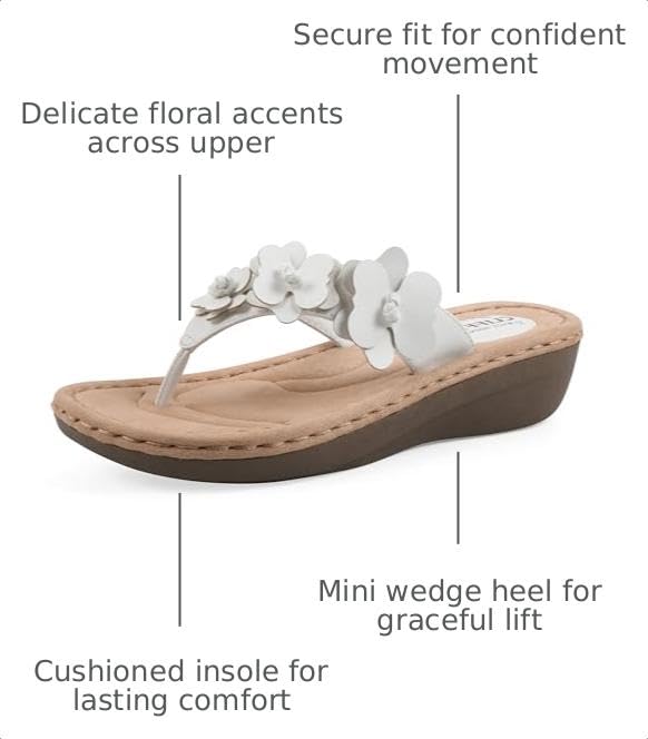 Image of Cliffs by White Mountain Women's Cushioned Cassilia Floral Sandal