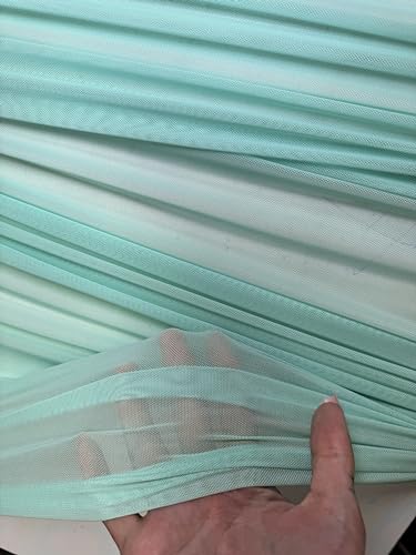 Power Mesh Fabric – 60 inch Width, Lightweight 4-Way Stretch Blend of Synthetic Fibers and Spandex, Perfect for Bra, Control-Topped Pantyhose, and Swimwear Linings (Seafoam)3