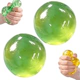 [Brand Name] Coconut Oil Squishy Stress Ball, Glossy Dead-Dough Sensory Fidget Toy for Adults, Non-Rebounding Slow Rising Squeeze Ball for Office Anxiety Relief & ASMR (Green+Green)