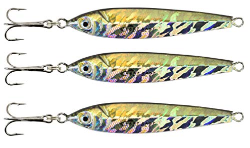 Last Cast Tackle Jigs, ca. 45 g / 80 g, 3 Stück, 4 Farben und 3 Gewichte zur Auswahl, Sand EEL, 1oz Cover