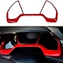 GZXinWei Red Dashboard Instrument Panel Dial Trim Cover Frame ABS Decal Interior Accessories for Honda 10th Gen Civic 2016 2017 2018 2019 2020 2021