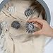BASEMMAHER 10Pcs Reusable Laundry Balls Scrubbing Balls Gray White Silicone Dryer Balls Washing Machine Ball Fabric Softener Alternative for Clothes Deep Cleaning Anti-Winding