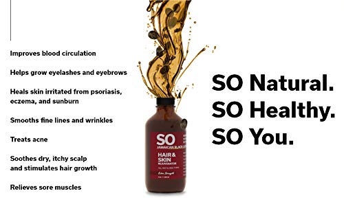 Miniatura 9 de SO Extra Strength - Aceite de ricino negro jamaicano de 8 onzas líquidas (8.0 fl oz)  Acondicionador hidratante natural 100 de fuerza pura para