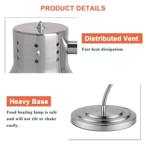 Ymjoinmx KACI031 Food Heat Lamp Commercial Food Warmer Lamp Food Service Restaurant Retractable Heat Lamp Heating Lamp thumb #5