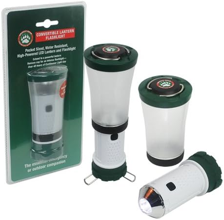 Grizzly Gear Emergency Lantern and Flashlight - Long Lasting LED Convertible Flash Light and Lantern - Battery Powered, 100% Guaranteed