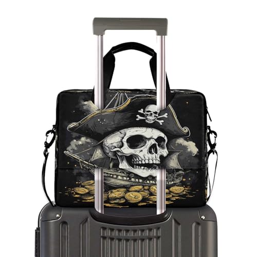 Bolso para portátil ALAZA con estampado Pirata hueso dorado miniatura 3