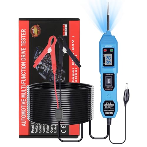 Testeur de circuit électrique automobile 6-36V bleu avec écran LCD pour diagnostic de fusible