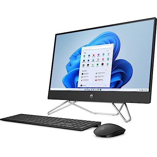 Image of HP 2023 24 23.8 inch Touchscreen FHD Business All-in-One Desktop Computer, Intel Pentium Silver J5040, 4GB DDR4 RAM, 128GB PCIe SSD, WiFi 6, BT 5.2, Keyboard + Mouse, Black, Windows 11 Pro, BROAG Stylus