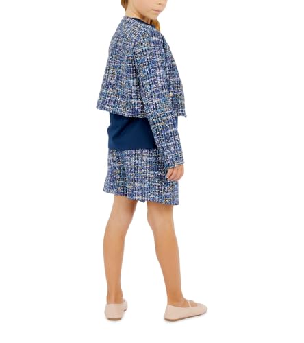 GUESS Girls' Tweed Long Sleeve Jacket2