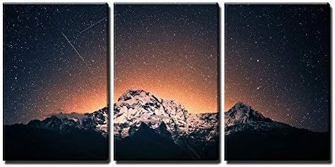 Amazon.com: wall26 - 3 Piece Canvas Wall Art - Snow Mountain Under Sea ...